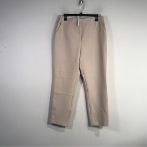 ASOS Pull-On Slight Cropped Business Casual Pant, Women's Size 8 - Cream